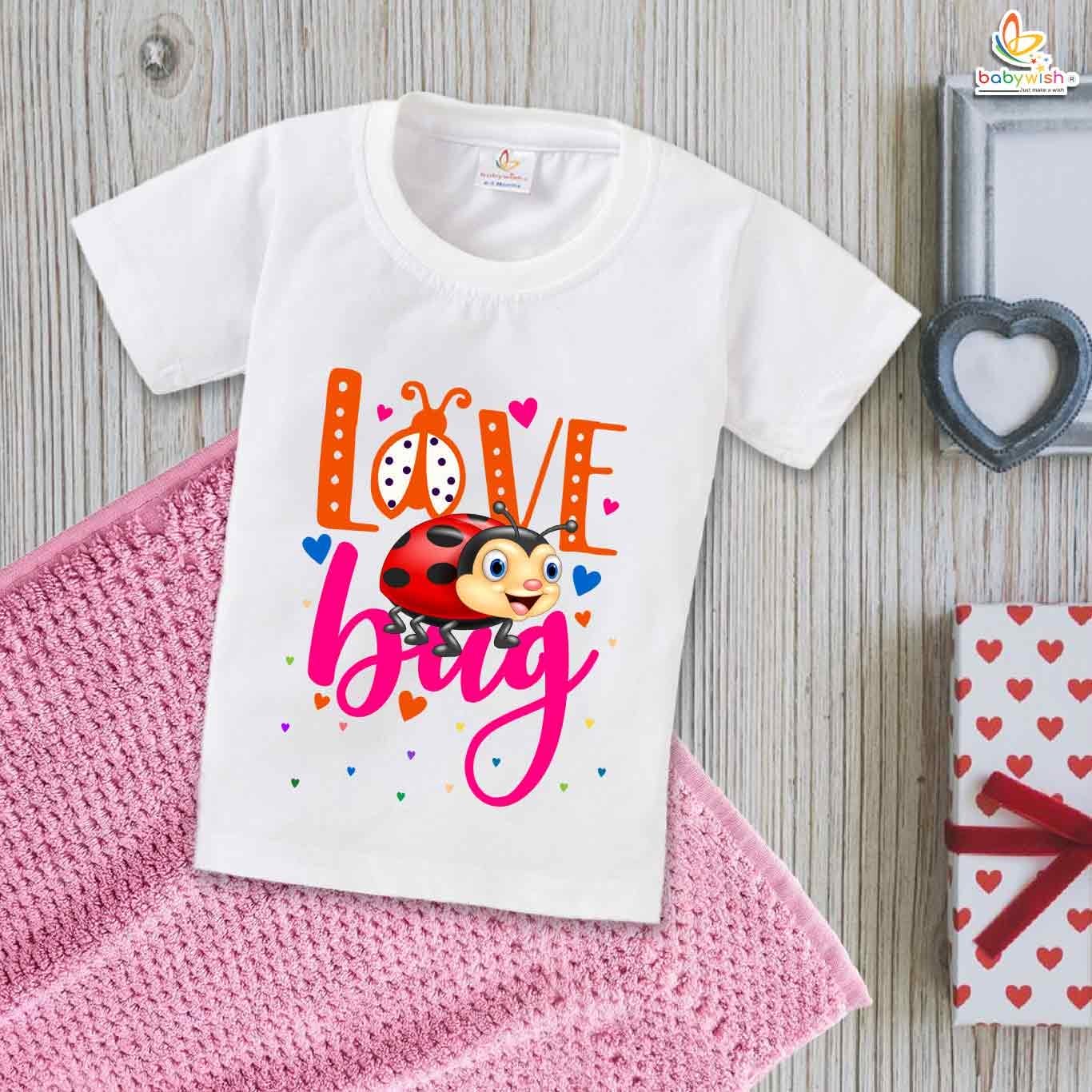 Babywish Valentine Day T-shirt My First Valentine Day T-shirt Love Bug