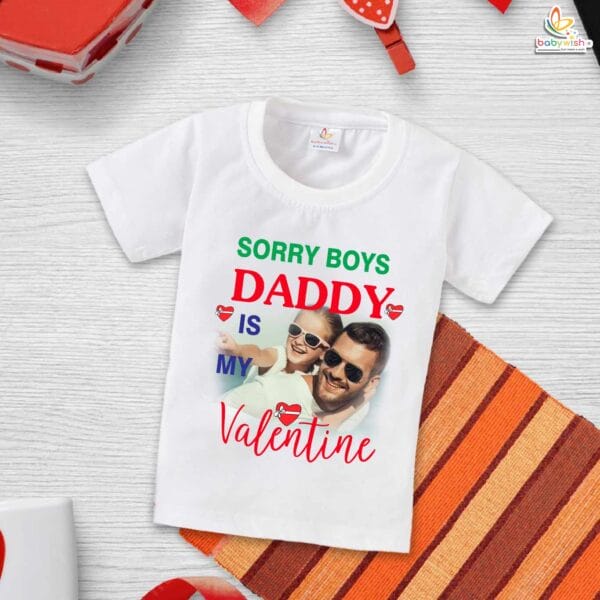 Sorry Boys, Daddy Is Mine Baby T-Shirt – My First Valentine’s Day Outfit for Baby Girls | Cute Valentine’s Day T-Shirt for Newborn & Infant | Soft Baby Clothes – Babywish