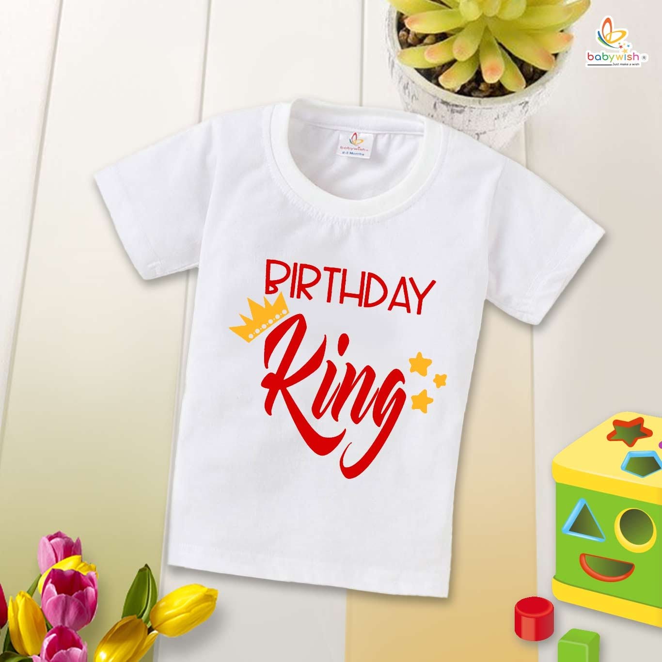 Babywish Birthday Boy T-shirt My First Birthday T-shirt King's Birthday Heaven