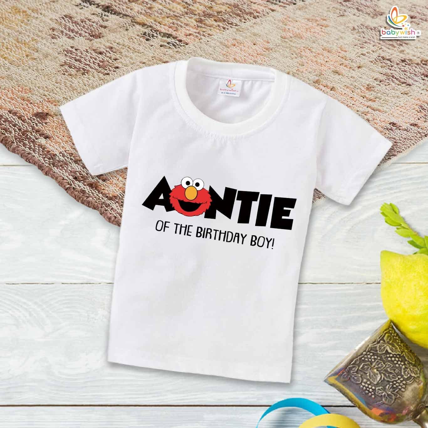 Babywish Family Birthday T-shirt My Family Birthday T-shirt Aontie of the birthday boy