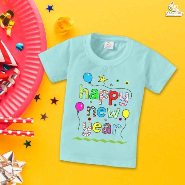Babywish New Year T-shirt My First New Year T-shirt Happy New Year Balloon Print - Image 2