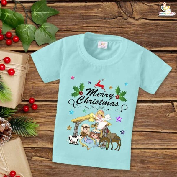 Babywish Christmas T-shirt My First Christmas T-shirt Merry Christmas Party With Animal - Image 2