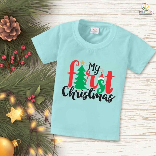 Babywish Christmas T-shirt My First Christmas T-shirt First Christmas day theme Design - Image 2
