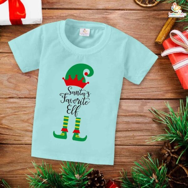 Babywish Christmas T-shirt My First Christmas T-shirt Santa Favorite Elf Christmas - Image 2