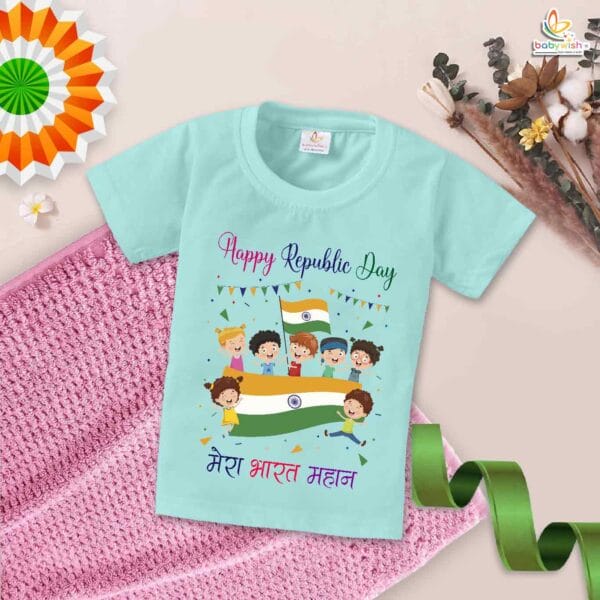 Babywish Republic Day T-shirt My First Republic Day T-shirt Happy Republic Day Mera Bharat Mahan - Image 2