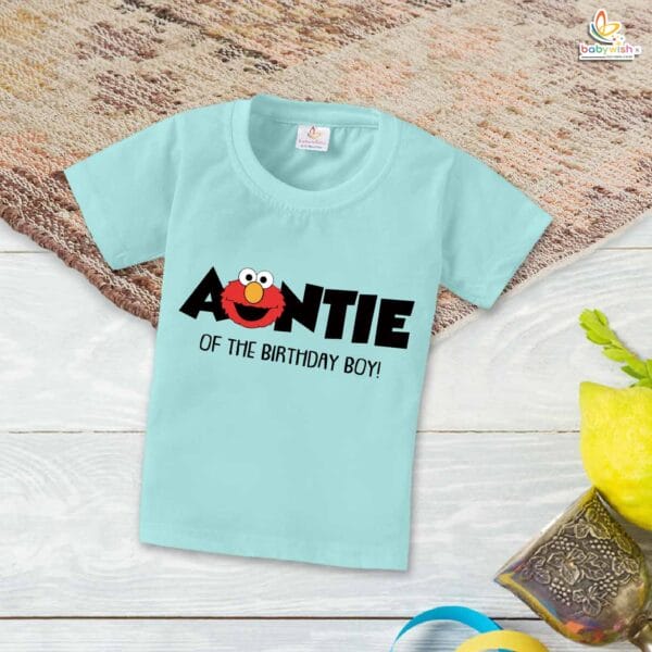 Auntie of the Birthday Boy T-Shirt – Cute Birthday Shirt for Aunt | Matching Family Birthday Party Outfit for Women by Babywish - Image 2
