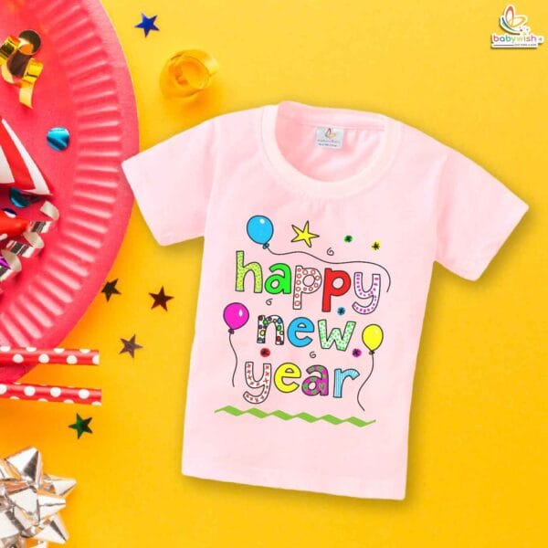 Babywish New Year T-shirt My First New Year T-shirt Happy New Year Balloon Print - Image 3