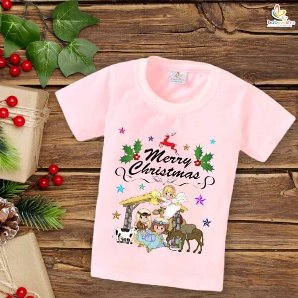 Babywish Christmas T-shirt My First Christmas T-shirt Merry Christmas Party With Animal - Image 3