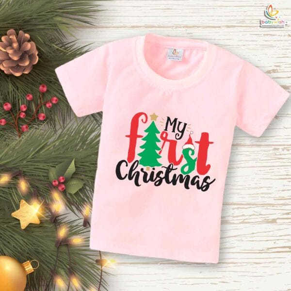Babywish Christmas T-shirt My First Christmas T-shirt First Christmas day theme Design - Image 3