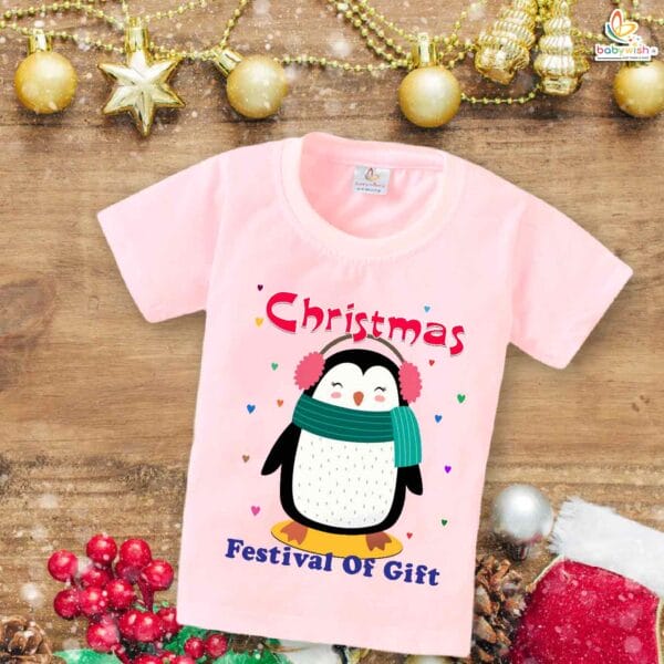 Babywish Christmas T-shirt My First Christmas T-shirt Christmas Day Celebration in Winter - Image 3