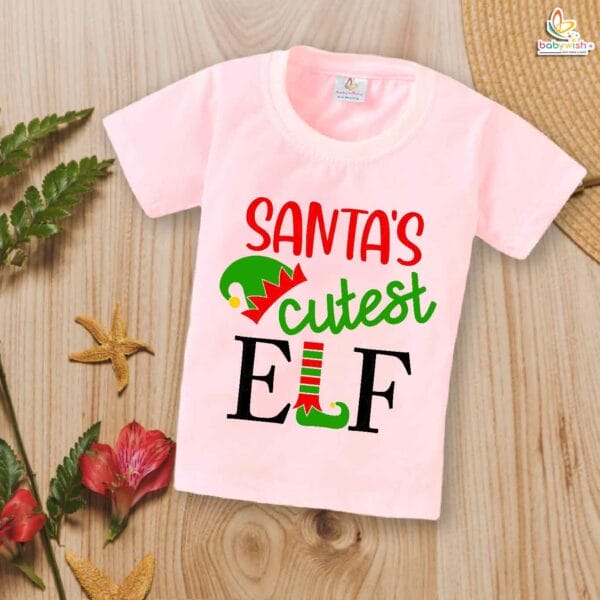 Babywish Christmas T-shirt My First Christmas T-shirt Santa's Cutest Elf Christmas - Image 3