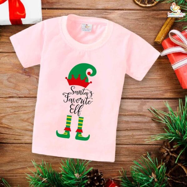 Babywish Christmas T-shirt My First Christmas T-shirt Santa Favorite Elf Christmas - Image 3