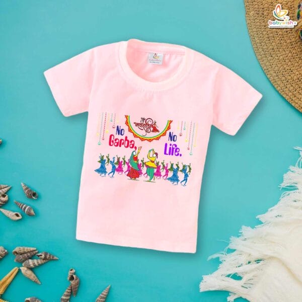 Babywish Baby Navratri T-shirt My First Dussehra No Garba No Dance - Image 3