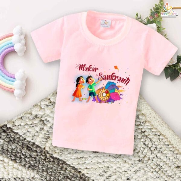 Makar Sankranti Til Gud Print My First Makar Sankranti Baby T-Shirt – Cute Newborn & Infant Festival Outfit | Makar Sankranti T-shirt for Baby Boys & Girls – Babywish - Image 4