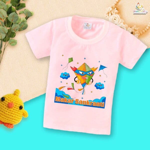 Makar Sankranti Super Kite My First Makar Sankranti Baby T-Shirt – Cute Newborn & Infant Festival Outfit | Makar Sankranti T-shirt for Baby Boys & Girls – Babywish - Image 3