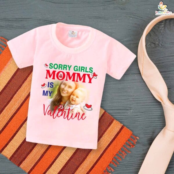 Sorry Girls, Mommy Is Mine Baby Boy T-Shirt – My First Valentine’s Day Outfit for Newborn & Infant Boys | Cute Valentine’s Day T-Shirt – Babywish - Image 3