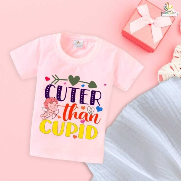 Cuter Than Cupid Baby T-Shirt – My First Valentine’s Day T-Shirt for Infant & Newborn | Cute Valentine’s Day Outfit for Baby Girls & Boys | Soft Baby Clothes – Babywish - Image 3