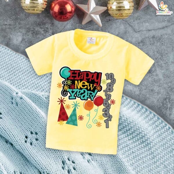 Babywish New Year T-shirt My First New Year T-shirt Happy New Year Numeric Print - Image 4