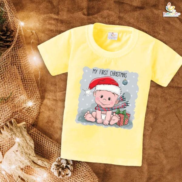 Babywish Christmas T-shirt My First Christmas T-shirt My First Christmas Baby Happiness - Image 4