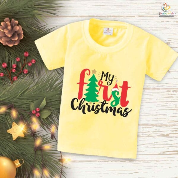 Babywish Christmas T-shirt My First Christmas T-shirt First Christmas day theme Design - Image 4