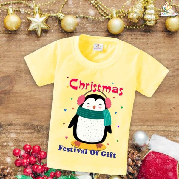 Babywish Christmas T-shirt My First Christmas T-shirt Christmas Day Celebration in Winter - Image 4