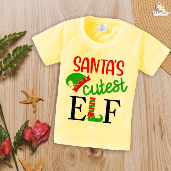 Babywish Christmas T-shirt My First Christmas T-shirt Santa's Cutest Elf Christmas - Image 4