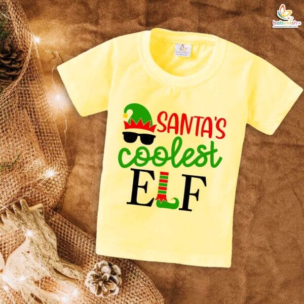 Babywish Christmas T-shirt My First Christmas T-shirt Santa's Coolest Elf Christmas - Image 4