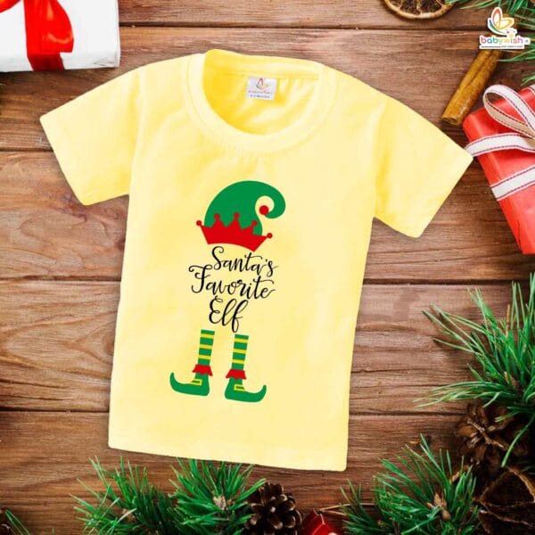Babywish Christmas T-shirt My First Christmas T-shirt Santa Favorite Elf Christmas - Image 4