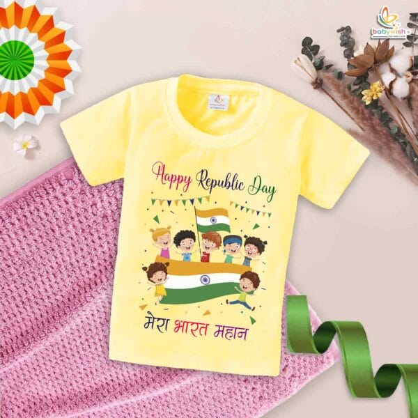 Babywish Republic Day T-shirt My First Republic Day T-shirt Happy Republic Day Mera Bharat Mahan - Image 4