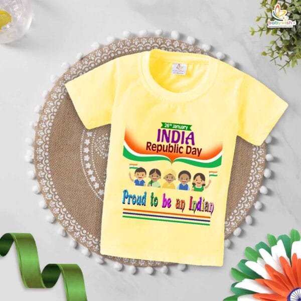 Babywish Republic Day T-shirt My First Republic Day T-shirt 26th January Republic Day Proud To Be An Indian - Image 4