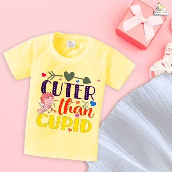 Cuter Than Cupid Baby T-Shirt – My First Valentine’s Day T-Shirt for Infant & Newborn | Cute Valentine’s Day Outfit for Baby Girls & Boys | Soft Baby Clothes – Babywish - Image 4