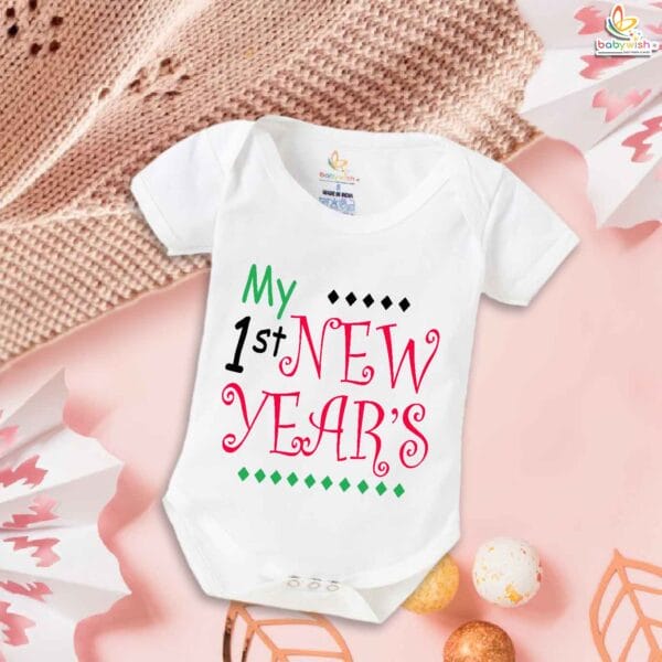 Babywish New Year Romper Clothes My First New Year Bodysuits My First New Year 2024 - Image 4