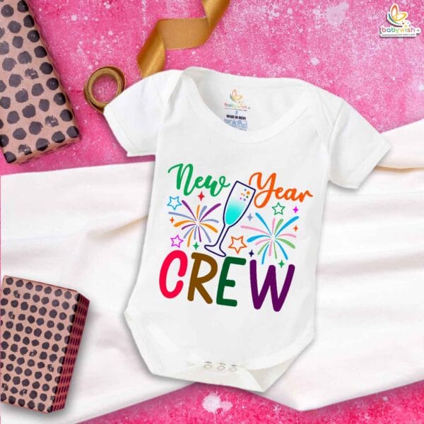 Babywish New Year Romper Clothes My First New Year Bodysuits New Year Crew - Image 5