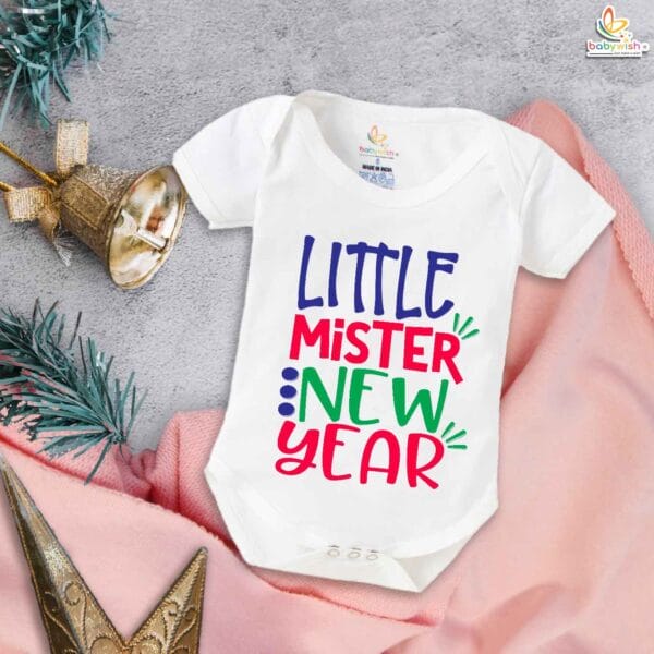 Babywish New Year Romper Clothes My First New Year Bodysuits Little Mister New Year Celebrations - Image 5