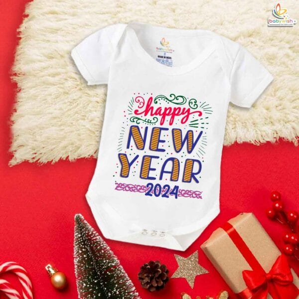 Babywish New Year Romper Clothes My First New Year Bodysuits Happy New Year Crackers Rocket - Image 5