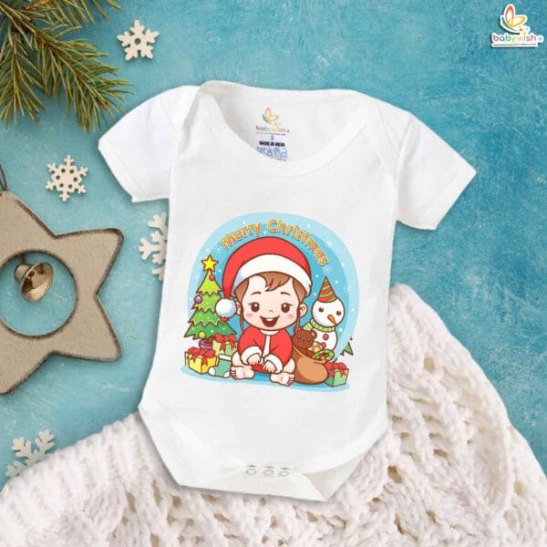 Babywish Christmas Romper Clothes My First Merry Christmas Bodysuits Merry Christmas Gift Print - Image 4