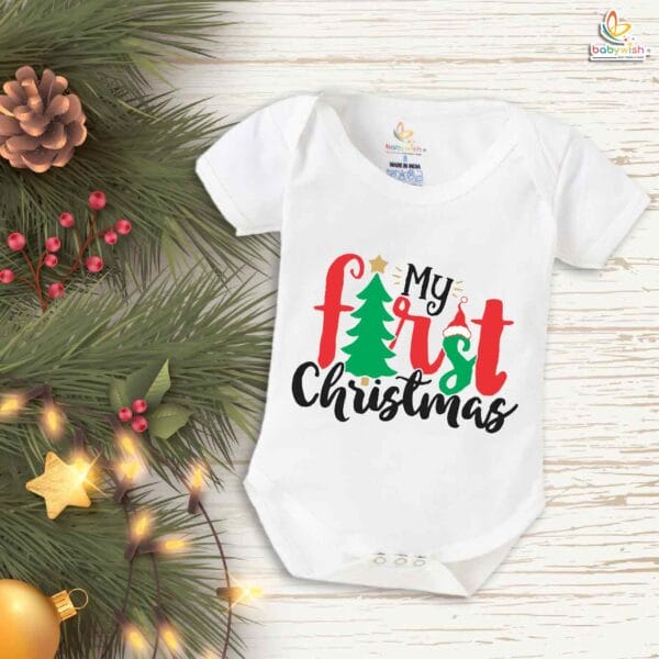 Babywish Christmas Romper Clothes My First Merry Christmas Bodysuits First Christmas day theme Design - Image 5
