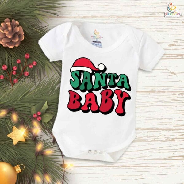 Babywish Christmas Romper Clothes My First Merry Christmas Bodysuits Santa baby on Christmas - Image 5