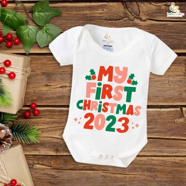 Babywish Christmas Romper Clothes My First Merry Christmas Bodysuits My First Christmas in 2024 - Image 5