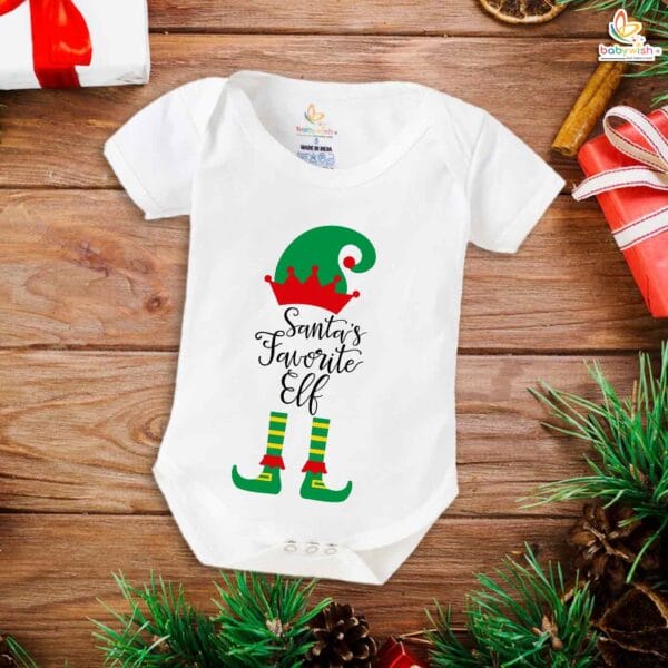 Babywish Christmas Romper Clothes My First Merry Christmas Bodysuits Santa Favorite Elf Christmas - Image 5