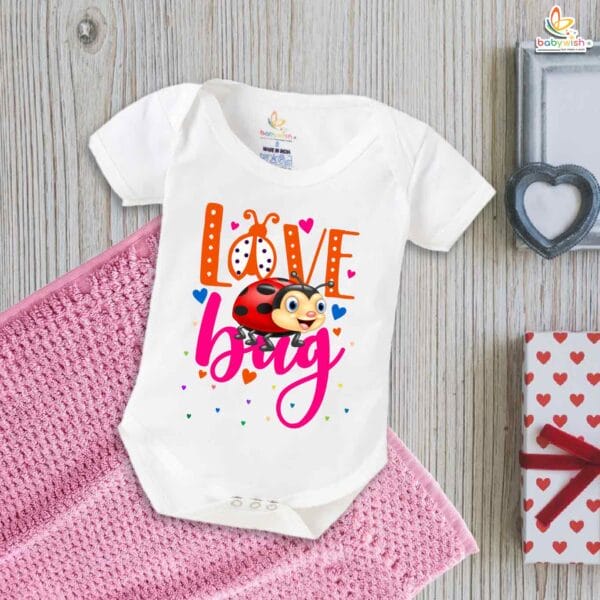 Love Bug Baby Romper – My First Valentine’s Day Bodysuit for Newborn & Infant Girls or Boys | Cute Valentine’s Day Baby Outfit | Baby Bodysuit Gift – Babywish - Image 5