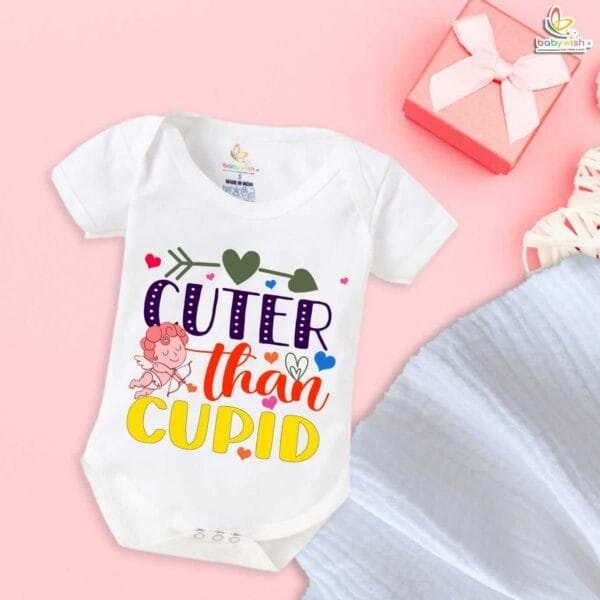Cuter Than Cupid Baby Romper – My First Valentine’s Day Bodysuit for Newborn & Infant Girls or Boys | Adorable Valentine’s Day Baby Outfit – Babywish - Image 5