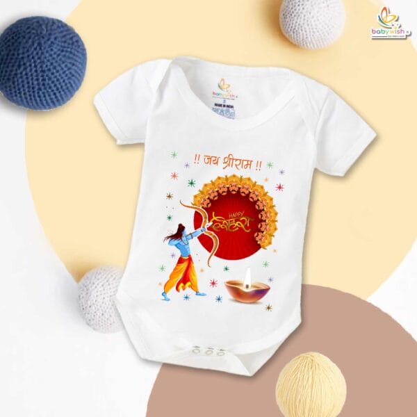 Babywish Baby Navratri Romper Bodysuit My First Dussehra Jai Shri Ram - Image 5