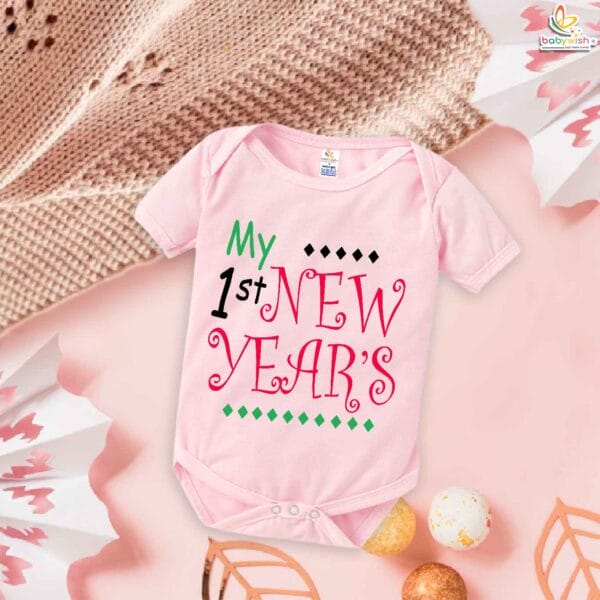 Babywish New Year Romper Clothes My First New Year Bodysuits My First New Year 2024 - Image 3