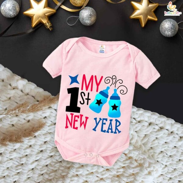 Babywish New Year Romper Clothes My First New Year Bodysuits My 1st New Year Star print - Image 3
