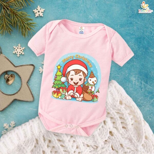 Babywish Christmas Romper Clothes My First Merry Christmas Bodysuits Merry Christmas Gift Print - Image 3