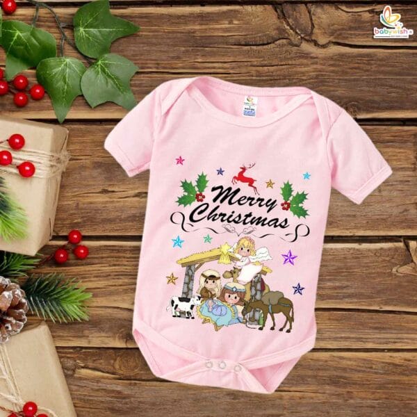 Babywish Christmas Romper Clothes My First Merry Christmas Bodysuits Merry Christmas Party With Animal - Image 4