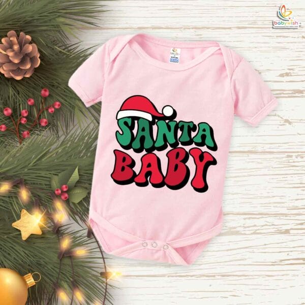 Babywish Christmas Romper Clothes My First Merry Christmas Bodysuits Santa baby on Christmas - Image 4