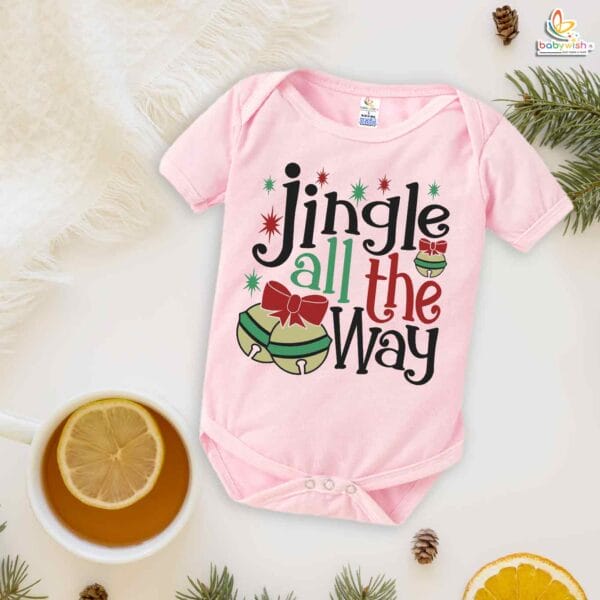 Babywish Christmas Romper Clothes My First Merry Christmas Bodysuits Christmas Jingle in All the Way - Image 4