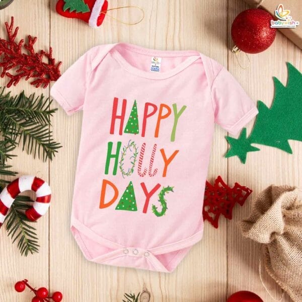 Babywish Christmas Romper Clothes My First Merry Christmas Bodysuits Happy Holly Days on Christmas - Image 4